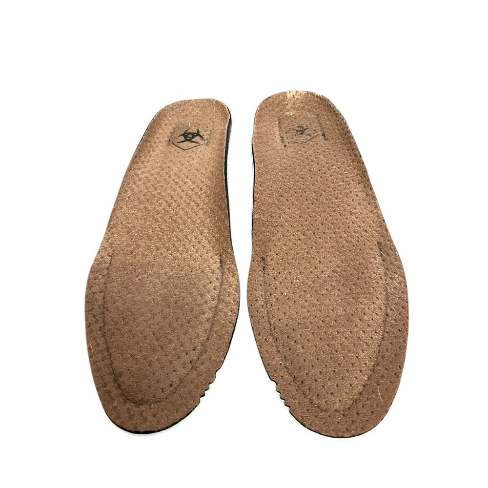 Ariat Leather Kiltie Festival Western Ankle Boots Made In Brazil Moc Toe‎ Tan 8 - Picture 13 of 16